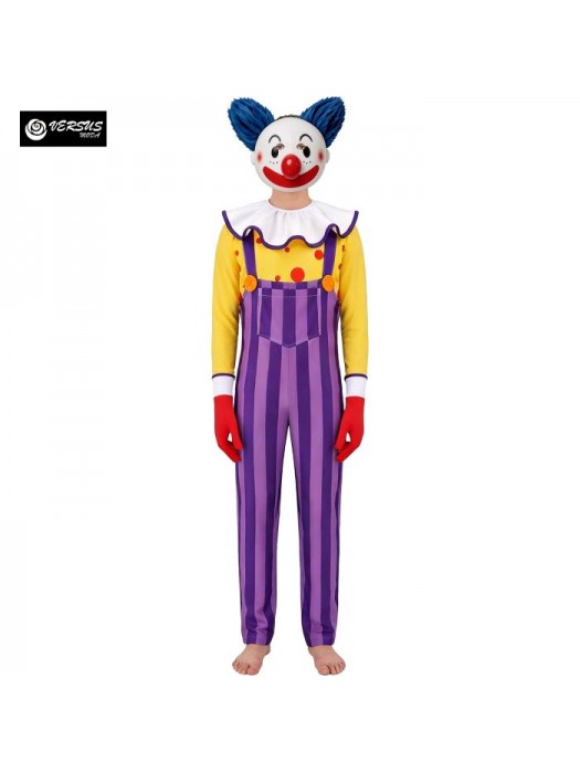 Costume Clown Pagliaccio Travestimento Halloween Cosplay Carnevale CLOWN05